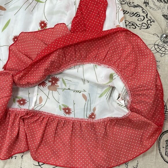 MISSGUIDED Floral Polka Dot Wrap A-Line Dress - Picture 12 of 16